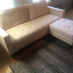 LIKE NEW!! Sofa & Ottoman Set Low Profile Office Living Bedroom 