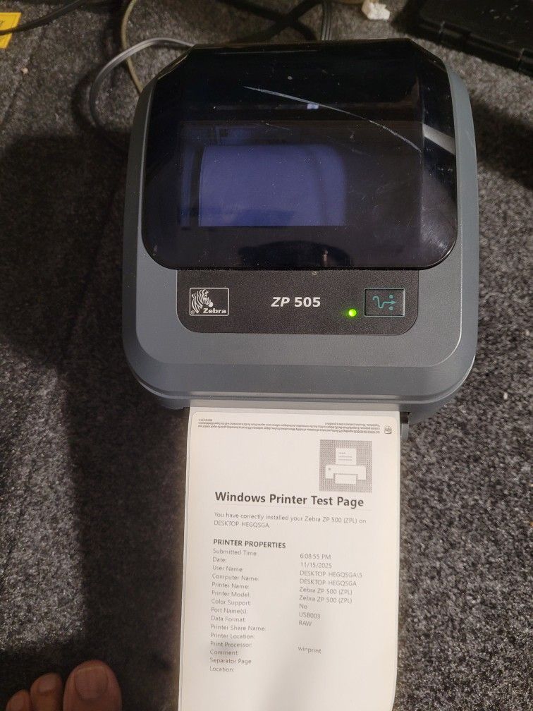 Zebra Printer 505 $250 Obo