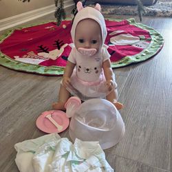 Baby Doll And Stroller Set 
