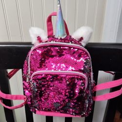 Pink Sequin Unicorn. Mini Bag