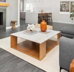 William Sonoma Waterfall Marble Coffee Table ($2000 retail. Buy for $699 OBO)