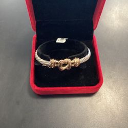 Alwand Vahan 14kt Yellow Gold And Sterling Silver Cable Bracelet 