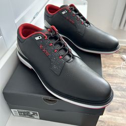 New, Size 14, Nike Men’s Air Jordan ADG 5 W Spikeless Golf Shoes, Black/Fire Red Metallic Silver