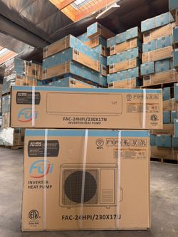 Fuji 24000 btu/ 2 ton/ mini split/heat pump/inverter/WiFi control/Installation Option