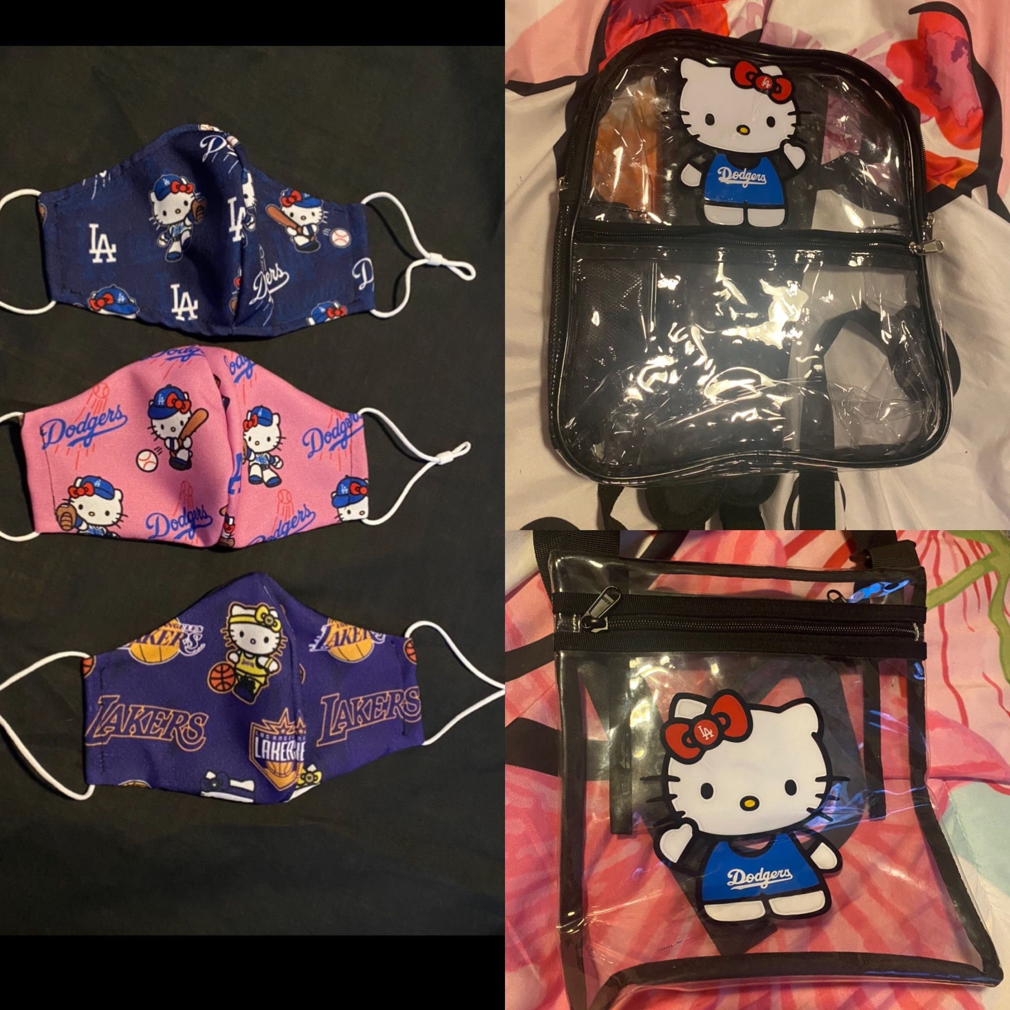 Hello Kitty Dodger Stadium Bags And Mask