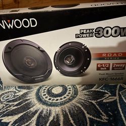 Kenwood Speaks Peak Power 300 Watts Road Series 6-1/2 2 Way KFC-1666R Brand New