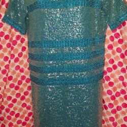 Vintage Imperial Imports Wool Hand Sequined Dress Size 12