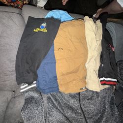 Preowned 8 pcs boys size 14/16 all in great condition. Encrypted, public, wonder nation, savage, NBA ETC… located off lake mead and Simmons area askin