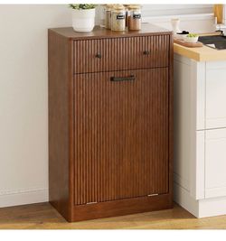Wood Tilt-Out Trash Cabinet with Drawer