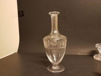 Baccarat crystal glass signed vintage bottle Croizet