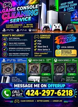 Game system cleaning ps5 / xbox