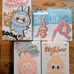 Labubu Blind Boxes. Pin For Love, Exciting Macaron, Have A Seat, Big Into Energy