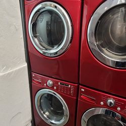 LG Front Loading Washer And Stackable Gas Dryer Set 