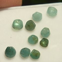 8pcs. Natural Emerald Preforms 4x4mm (Colombia) 