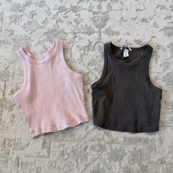Uniqlo and H&M Cropped tanks bundle