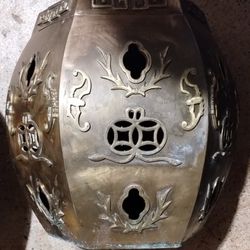 (2) Brass Asian Garden Style Side Tables  / Stools