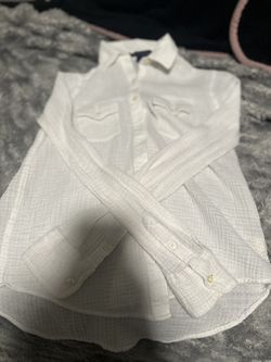 White Button Up Long Sleeve Shirt