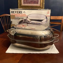 Revere Stainless Steel Oval Roasting Pan