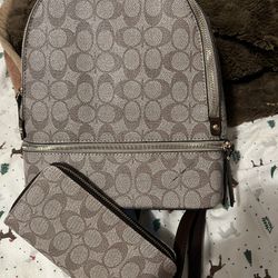 backpack with wallet bag