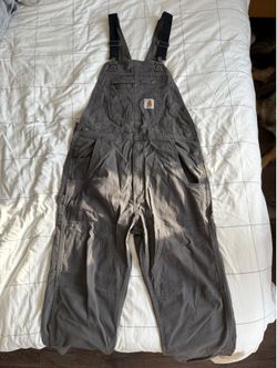 Carhartt gray workwear overalls utility