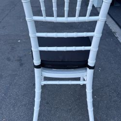 White Chavari Wood Chairs 