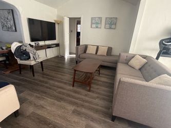 COUCH SET - 2 COUCHES AND COFFEE TABLE.