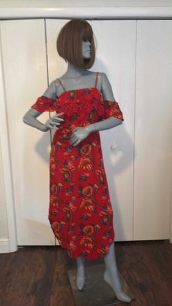 Summer long dress size medium color red