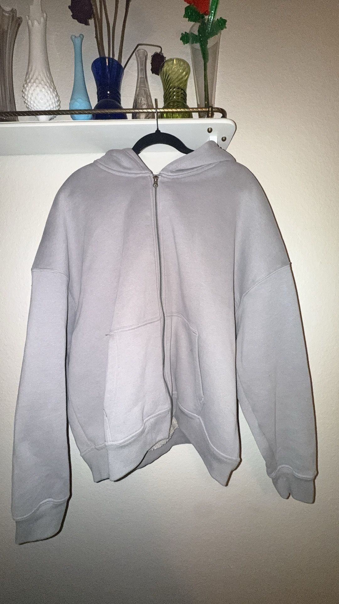Hollister Men’s Boxy Fit Zip-Up Hoodie - Size XXL