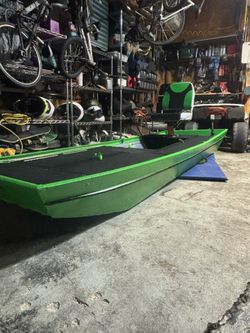 Fully Built 10ft Jon Boat – LED Lights, Deck, Rod Storage – Ready to Fish!
