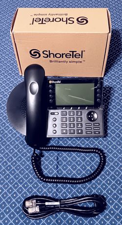 SHORETEL IP480G VOIP Black Phone Voice Color Display Office IP Phone. 