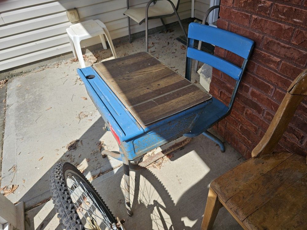 Antique, school desk.