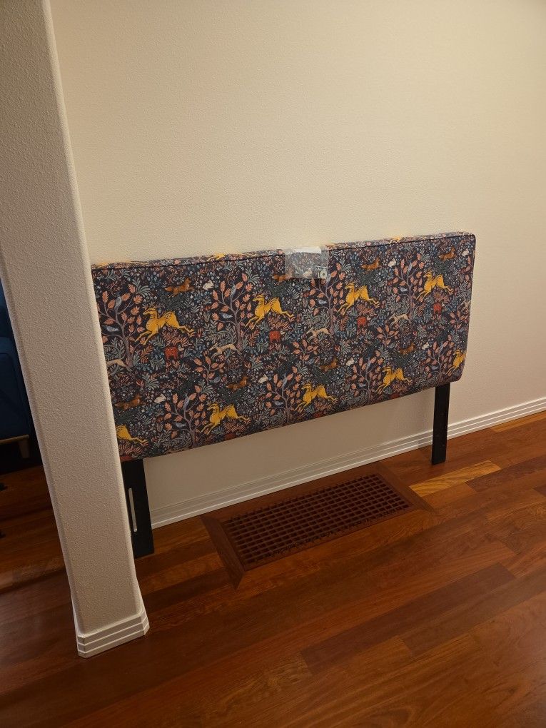 Whimsical Queen Size Upholstered Headboard