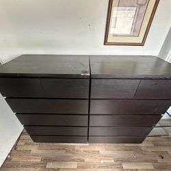  IKEA Malm 4-Drawer Dresser Set 