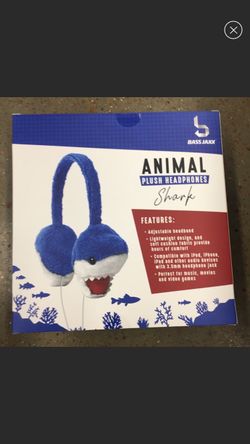 NWT shark plush headphone