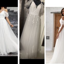 Wedding dress size 6 corsett adjustable