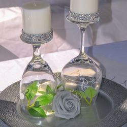 Silver And White Table Decorations 
