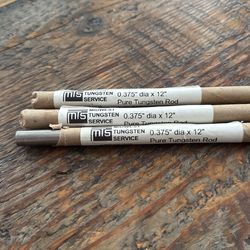 Pure Tungsten Rods .375”x12”