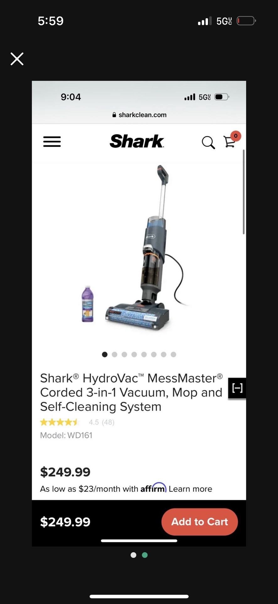 Shark Mop Vacuum