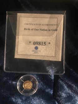 Gold Proof American Birth Of Our Nation With Certificate