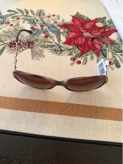 Authentic Chanel square sunglasses brown