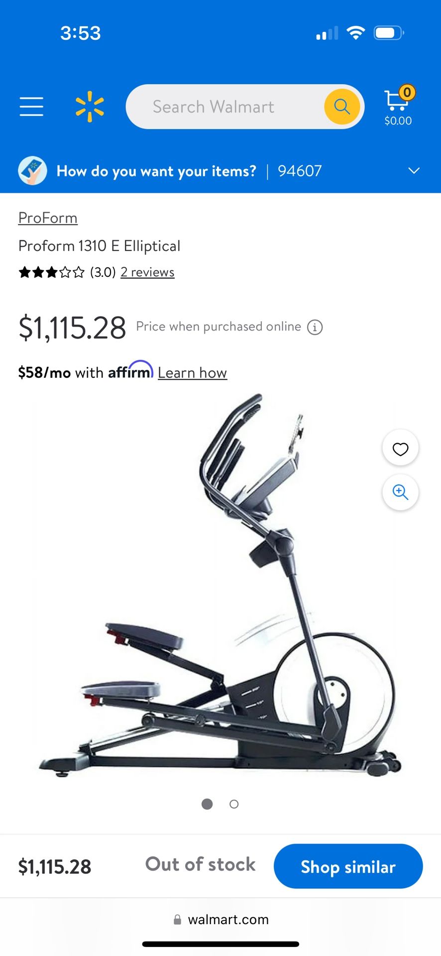 Proform best sale 1310e elliptical