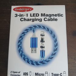 New Doohickey 3-in-1 Magnetic Charging Cable 3.3 FT 