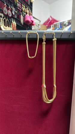 Gold Snake Chain Necklace and Bracelet Set