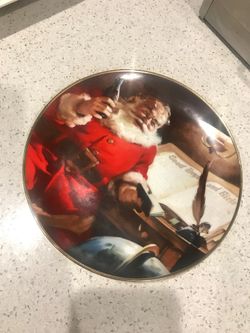 Christmas Coca Cola plate