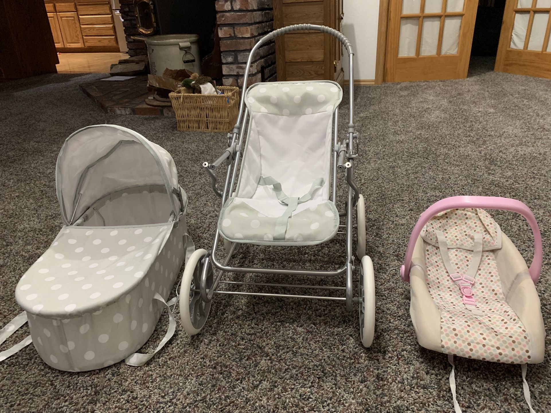 Doll Pram Stroller And Doll Car Seat