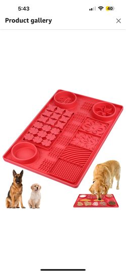 Dog training mat for dogs with 11 different textures, great for training and cleaning teeth #dogtraining #dogtoothbrush