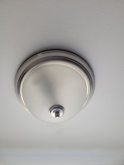 Two Silver  Ceilings Mount Light Fixtures 