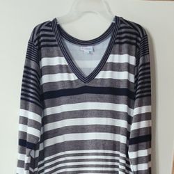 LULAROE LARGE BLACK & GRAY DRESS