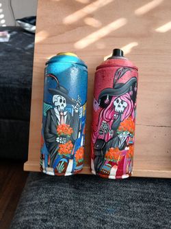 Custom art cans DIA DE LOS MUERTOS
