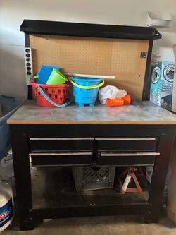 Garage kobalt  heavy duty work bench/ toolbox free